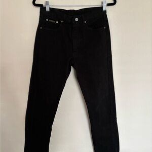Calvin Klein Jeans Black Denim with Tan Label